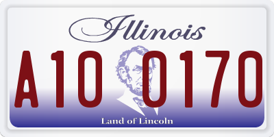 IL license plate A100170