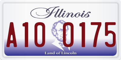 IL license plate A100175