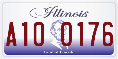 IL license plate A100176