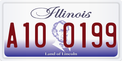 IL license plate A100199