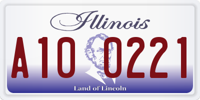 IL license plate A100221