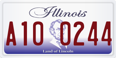 IL license plate A100244