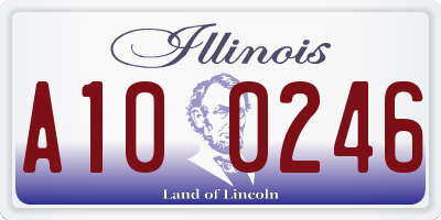 IL license plate A100246