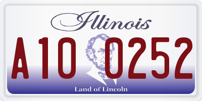 IL license plate A100252