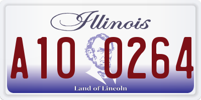 IL license plate A100264