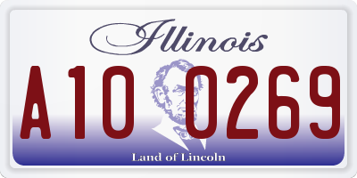 IL license plate A100269
