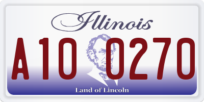 IL license plate A100270