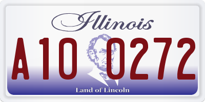 IL license plate A100272