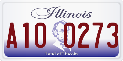 IL license plate A100273