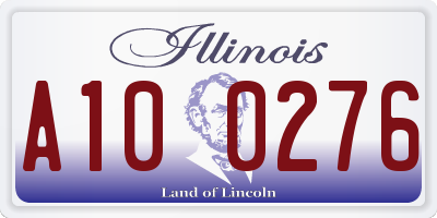 IL license plate A100276