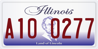 IL license plate A100277