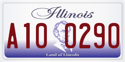 IL license plate A100290