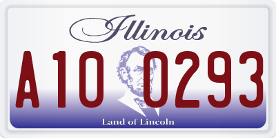 IL license plate A100293