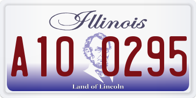 IL license plate A100295