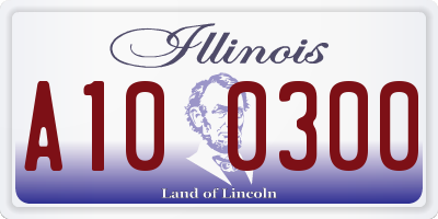 IL license plate A100300