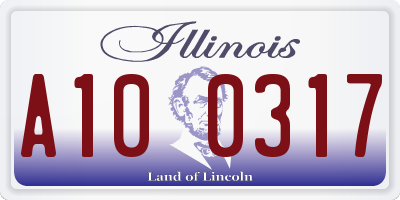 IL license plate A100317