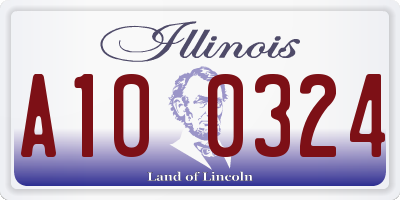 IL license plate A100324