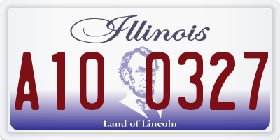 IL license plate A100327