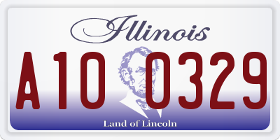 IL license plate A100329