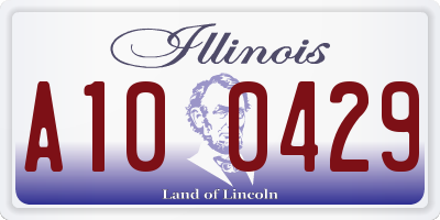 IL license plate A100429
