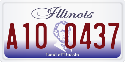 IL license plate A100437
