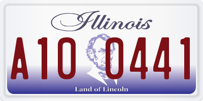 IL license plate A100441