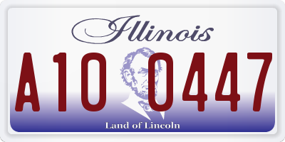 IL license plate A100447