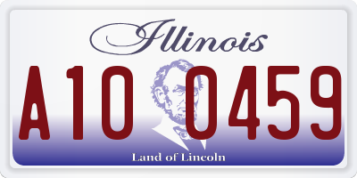 IL license plate A100459