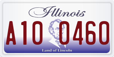 IL license plate A100460
