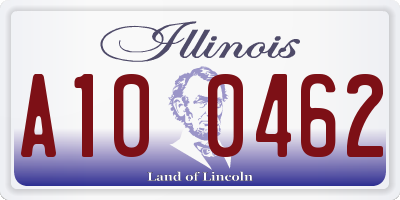 IL license plate A100462