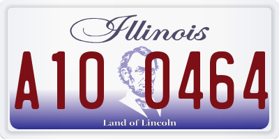 IL license plate A100464