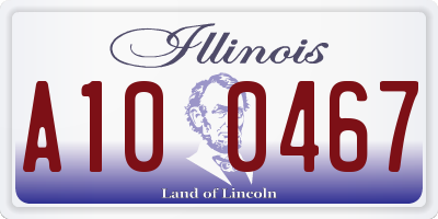 IL license plate A100467