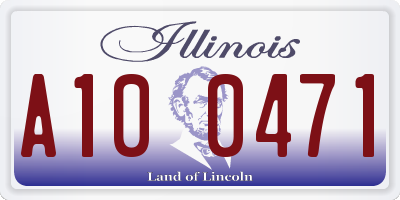 IL license plate A100471