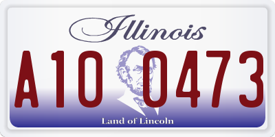 IL license plate A100473