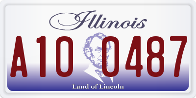 IL license plate A100487