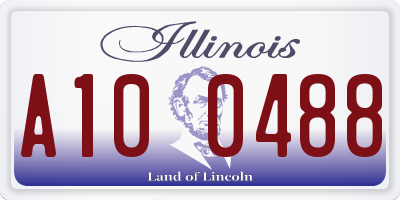 IL license plate A100488