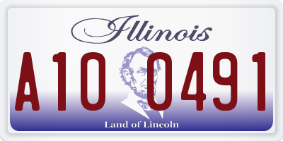 IL license plate A100491