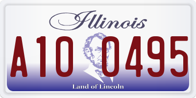 IL license plate A100495