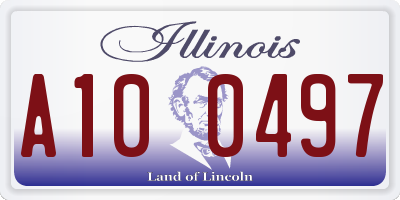 IL license plate A100497