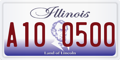 IL license plate A100500