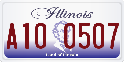 IL license plate A100507