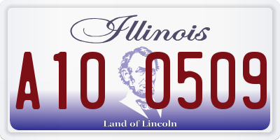 IL license plate A100509