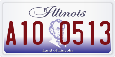 IL license plate A100513