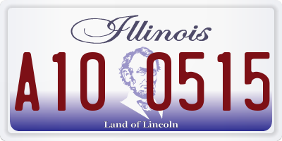 IL license plate A100515