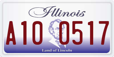 IL license plate A100517