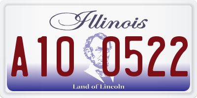 IL license plate A100522