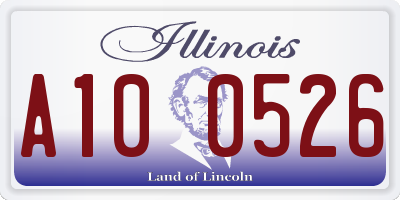 IL license plate A100526