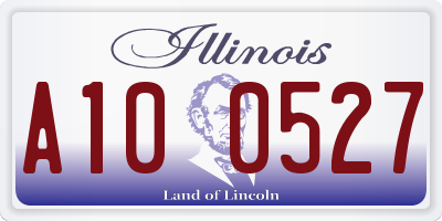 IL license plate A100527