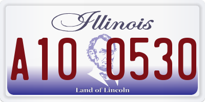 IL license plate A100530