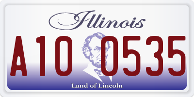 IL license plate A100535